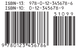 ISBN 13+5 Courier barcode